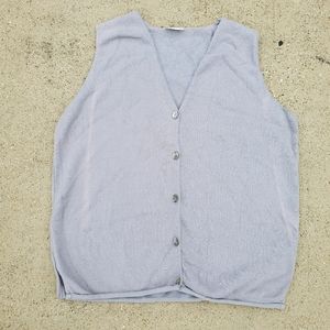 Chava Classic Cardigan Sweater Vest sz XL